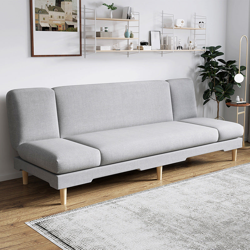 Modern Wood Legs Sofa 2/3 Seater Armless Convertible Sleeper Sofa