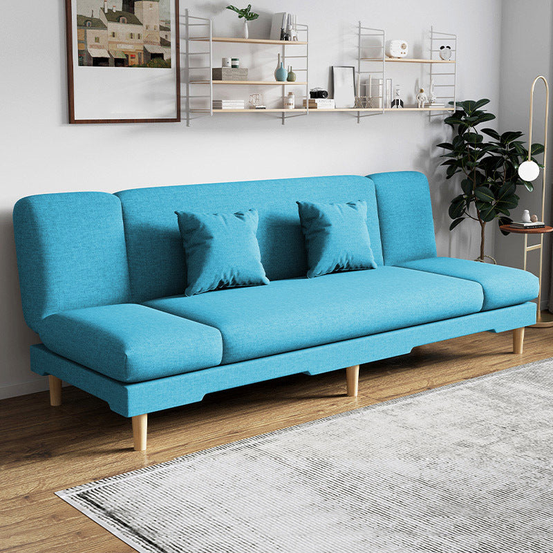 Modern Wood Legs Sofa 2/3 Seater Armless Convertible Sleeper Sofa