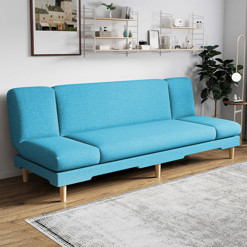 Modern Wood Legs Sofa 2/3 Seater Armless Convertible Sleeper Sofa