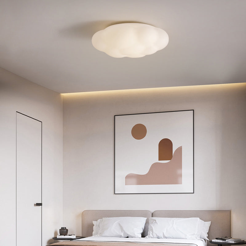 Cloud Shape Modern Flush Mounted Ceiling Lights White LED Flush Mount Lighting