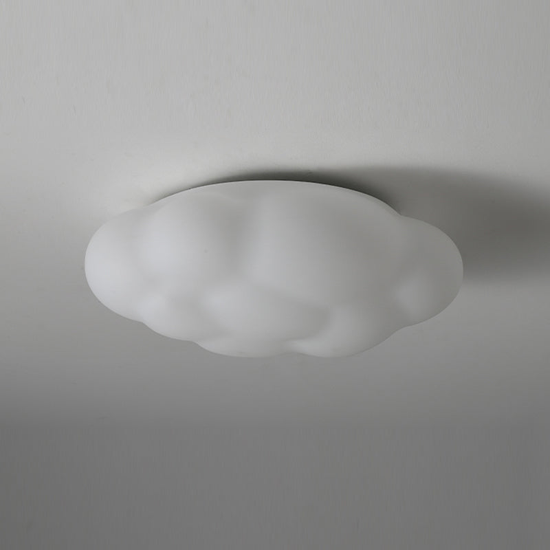 Cloud Shape Modern Flush Mounted Ceiling Lights White LED Flush Mount Lighting