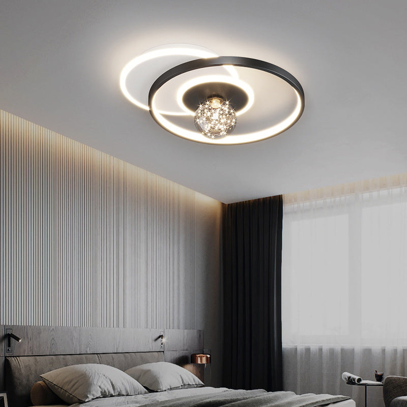 Modern Globe Flush Light Halterung Metal 4 Light Flushmount Lighting for Bedroom