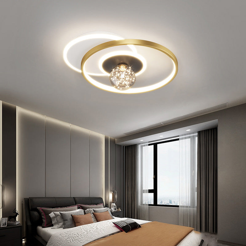 Modern Globe Flush Light Halterung Metal 4 Light Flushmount Lighting for Bedroom