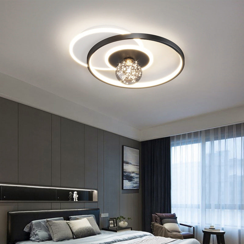 Modern Globe Flush Light Halterung Metal 4 Light Flushmount Lighting for Bedroom