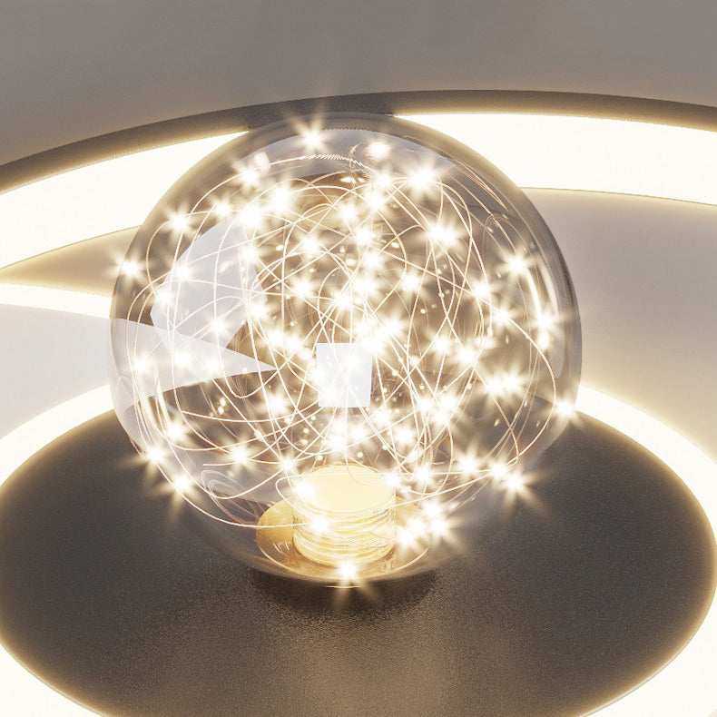 Luminaire encastré Globe moderne en métal à 4 lumières, éclairage encastré pour chambre à coucher