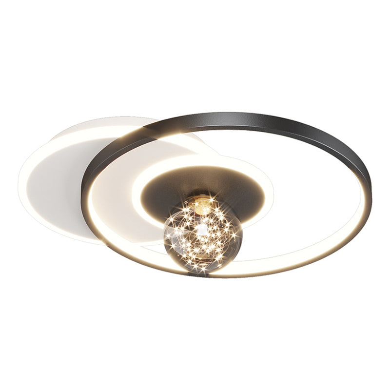 Modern Globe Flush Light Halterung Metal 4 Light Flushmount Lighting for Bedroom