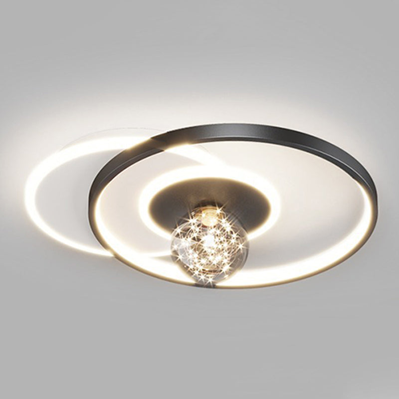 Modern Globe Flush Light Halterung Metal 4 Light Flushmount Lighting for Bedroom