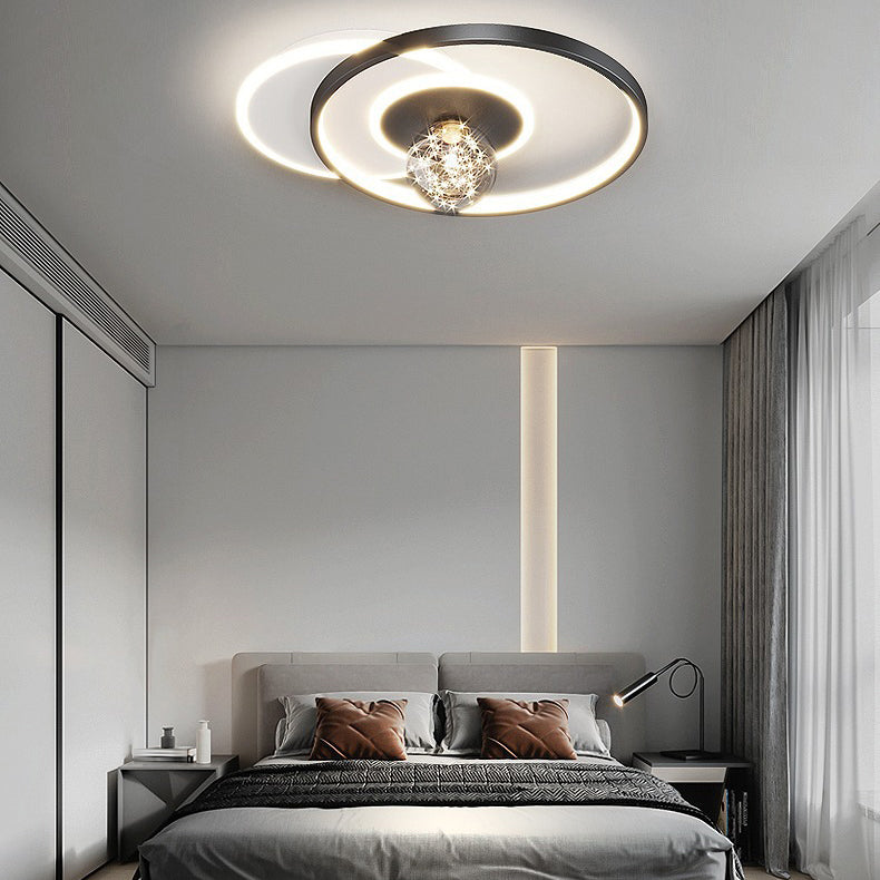 Modern Globe Flush Light Halterung Metal 4 Light Flushmount Lighting for Bedroom