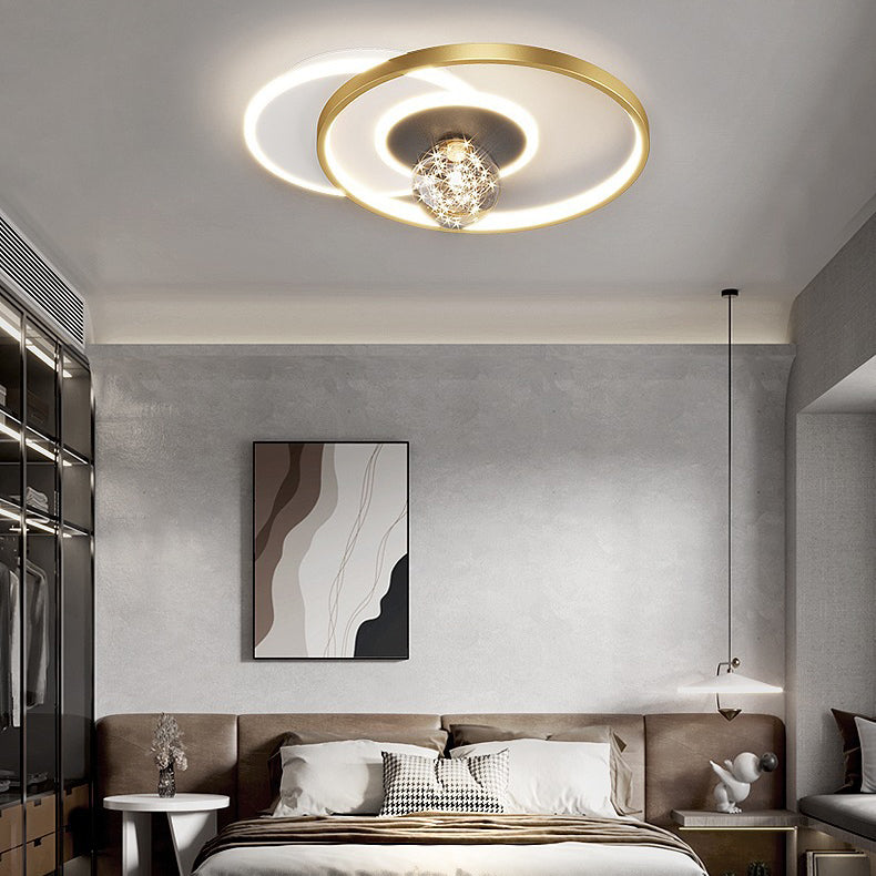 Modern Globe Flush Light Halterung Metal 4 Light Flushmount Lighting for Bedroom