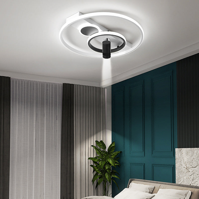 Modern Geometric Ceiling Light Metal Multi Light Track Flush Mount Light for Living Room