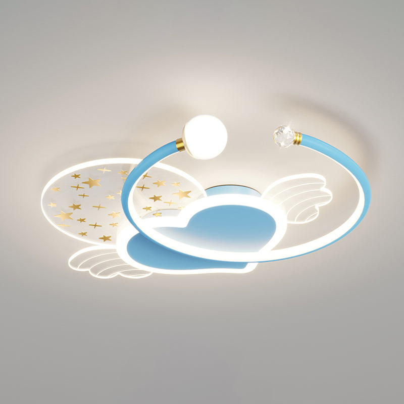 Metalen Hartvorm Plafond Mount Licht Mooie Stijl LED Plafond Licht voor Kid's Room