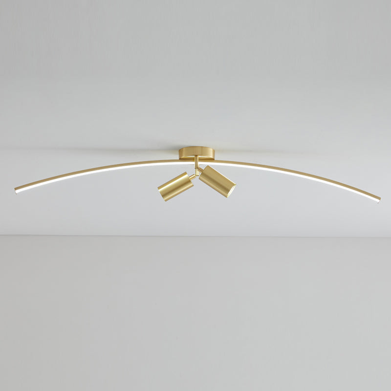 Modern Brass Massimale Light Linear 3 Luci Flush Montaggio Soffitto Luce per Bedroom