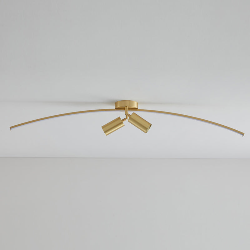 Modern Brass Massimale Light Linear 3 Luci Flush Montaggio Soffitto Luce per Bedroom