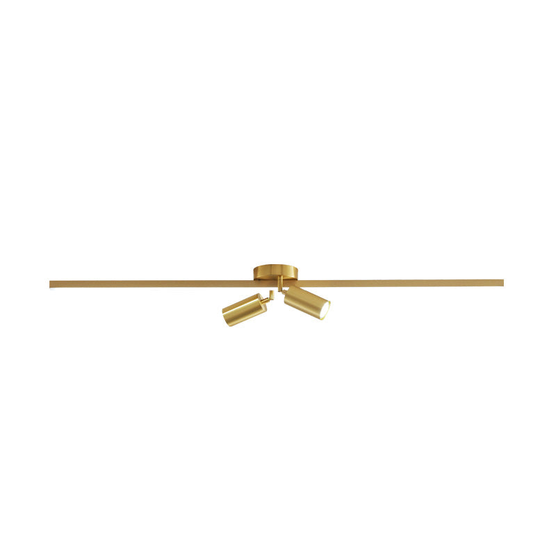 Modern Brass Massimale Light Linear 3 Luci Flush Montaggio Soffitto Luce per Bedroom