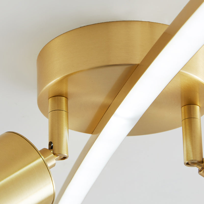 Modern Brass Massimale Light Linear 3 Luci Flush Montaggio Soffitto Luce per Bedroom