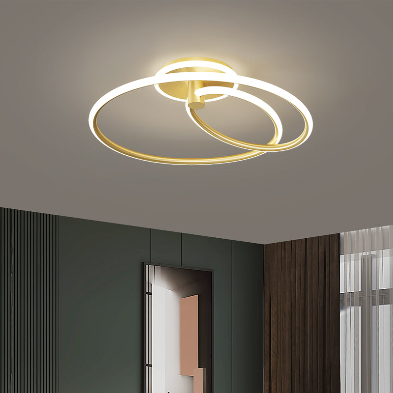 Nordic Linear Ceiling Light Aluminum Flush Mount Light for Living Room