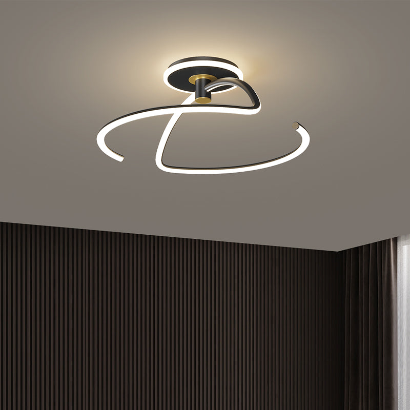 Nordic Lineaire Plafondlamp Aluminium Flush Mount Licht voor Woonkamer