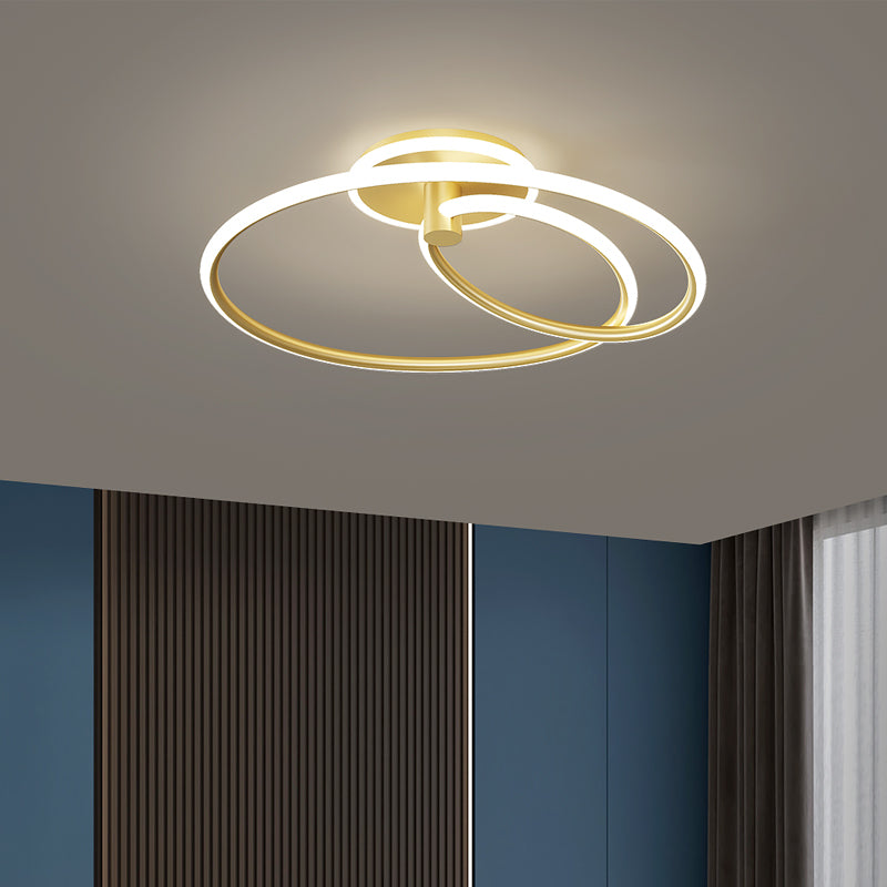 Nordic Linear Ceiling Light Aluminum Flush Mount Light for Living Room