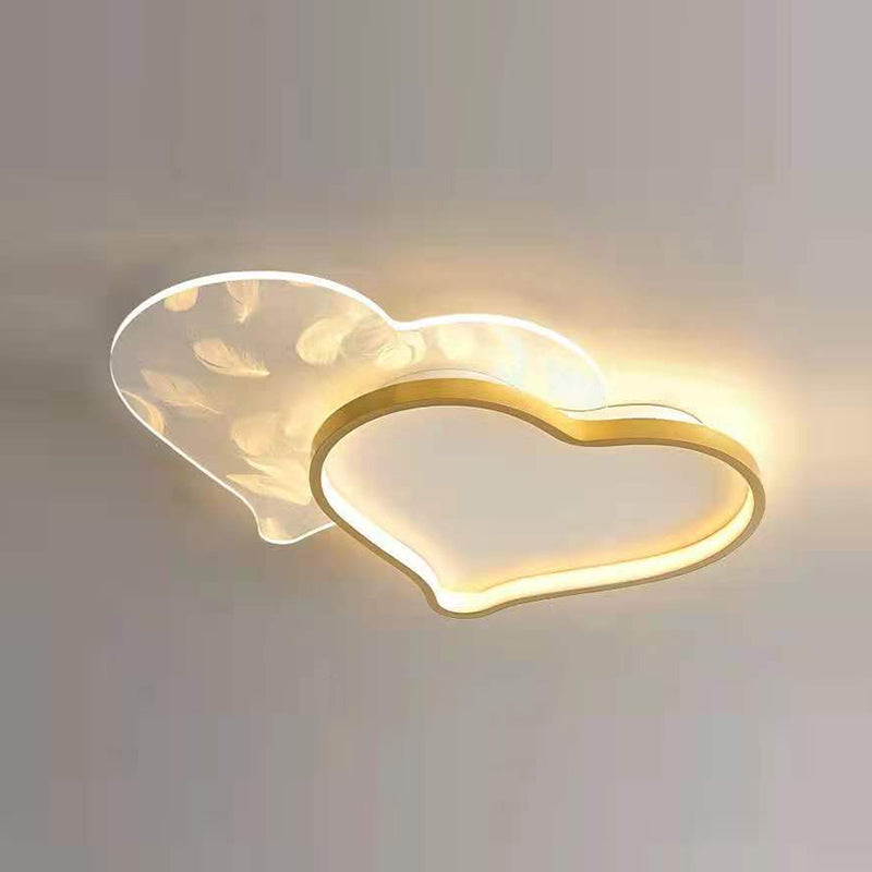 Illuminazione a soffitto in metallo di stile moderno della luce del cuore per il soggiorno