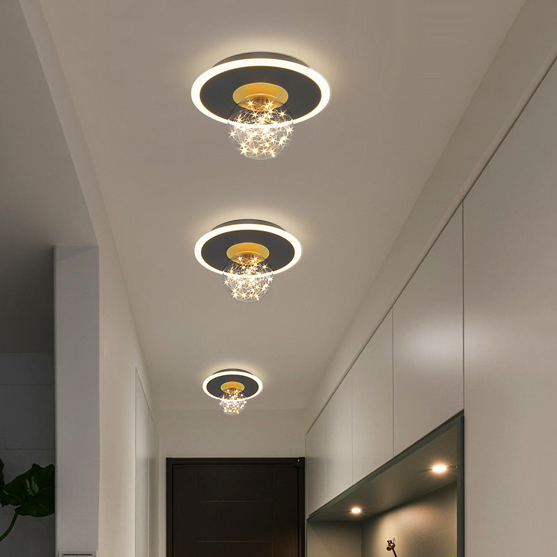 Style moderne Forme sphérique Ceiling Light Glass 2 Light Ceiling Light for Restaurant