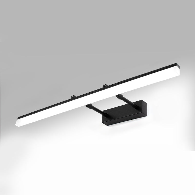 Strip vorm muurverlichting moderne stijl metaal 1 lichte sconce licht voor doucheruimte