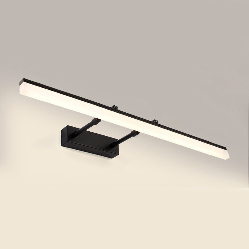 Strip vorm muurverlichting moderne stijl metaal 1 lichte sconce licht voor doucheruimte