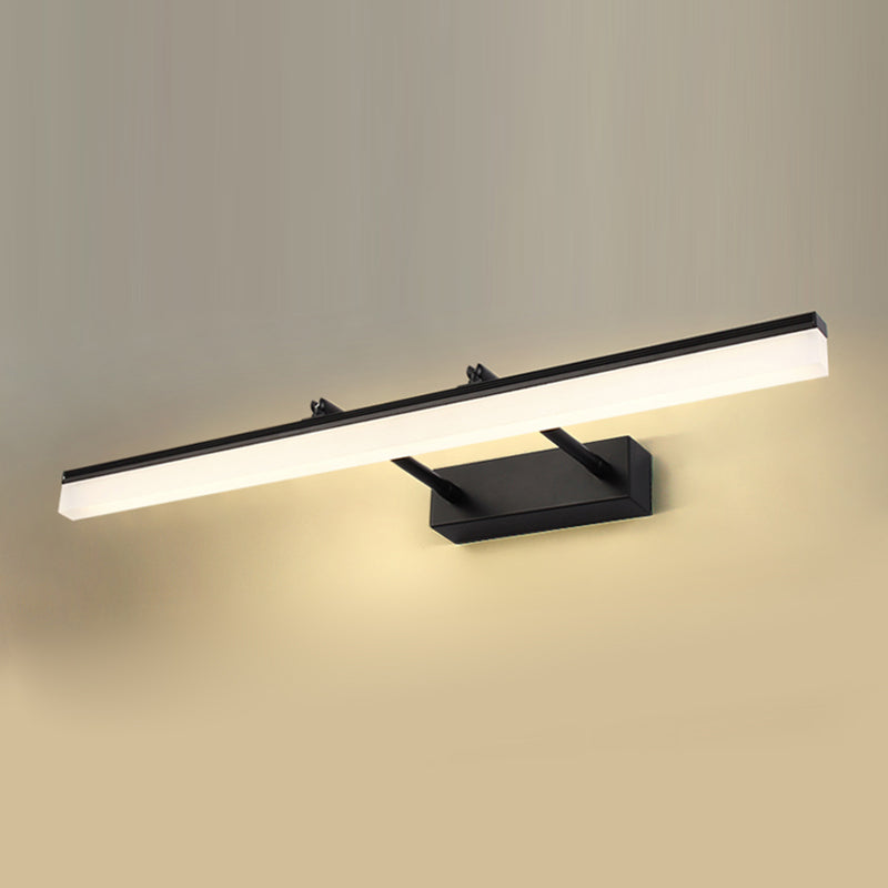 Strip vorm muurverlichting moderne stijl metaal 1 lichte sconce licht voor doucheruimte