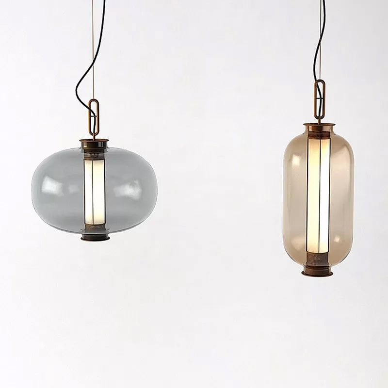 Geometrische hanglampen industriële stijl glas 1 lichte hanglichtkit