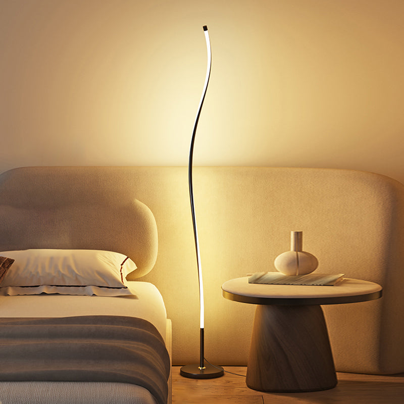 Luce a forma di forma moderna a forma di striscia Metal 1 Luce leggera per la camera da letto