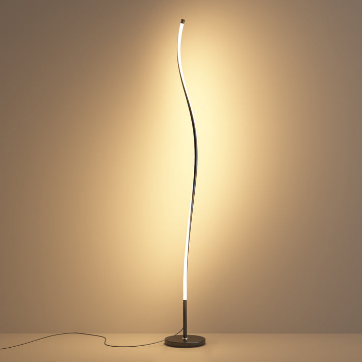 Éclairage de sol en forme de bande de style moderne Métal 1 lumière du sol lumineux pour chambre à coucher