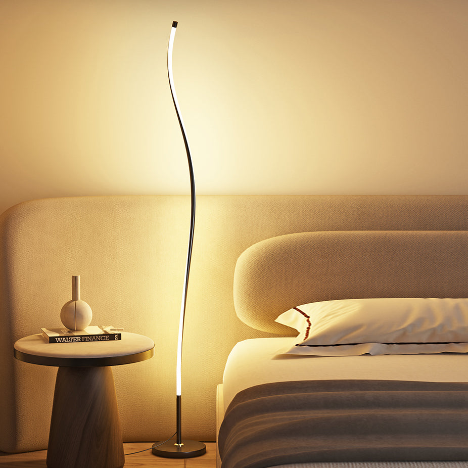 Luce a forma di forma moderna a forma di striscia Metal 1 Luce leggera per la camera da letto