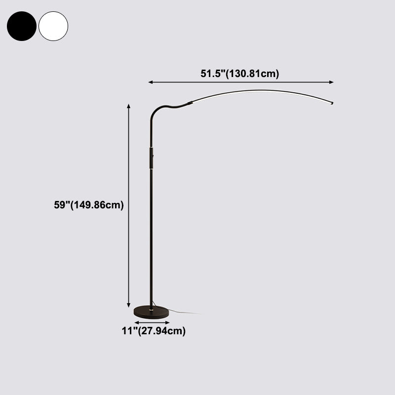 Estilo moderno de forma lineal iluminación de piso 1 luz de piso de luz para restaurante