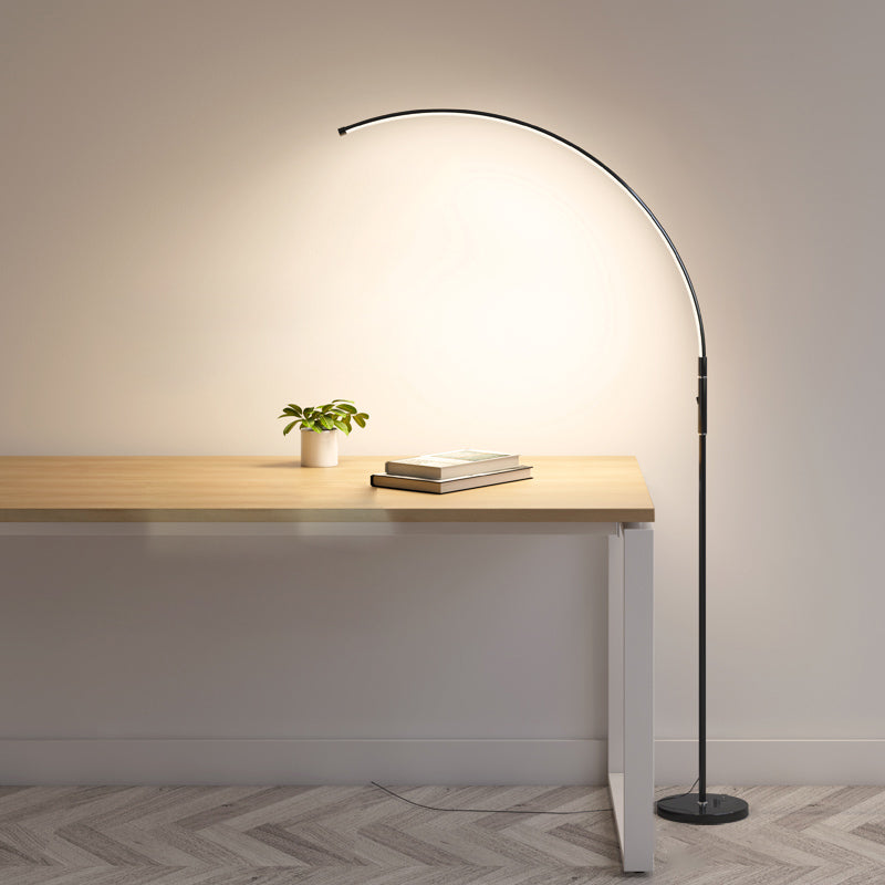 Modern Style Linear Shape Floor Lighting Metal 1 Light Floor Light for Living Room