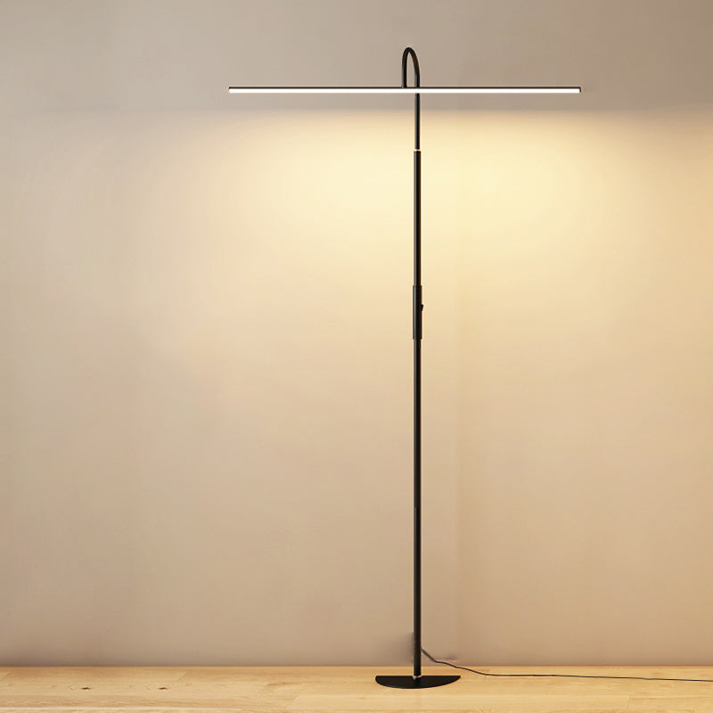 Modern Style Strip Shape Floor Lighting Metal 1 Light Floor Lamp for Restaurant