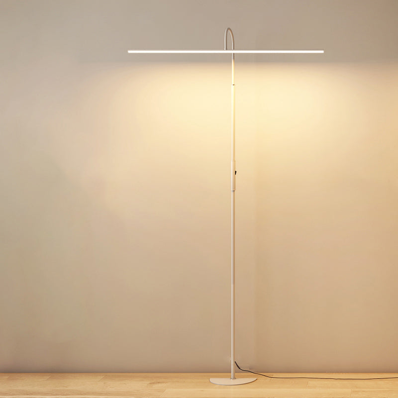 Modern Style Strip Shape Floor Lighting Metal 1 Light Floor Lamp for Restaurant