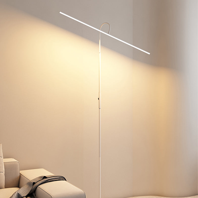 Modern Style Strip Shape Floor Lighting Metal 1 Light Floor Lamp for Restaurant