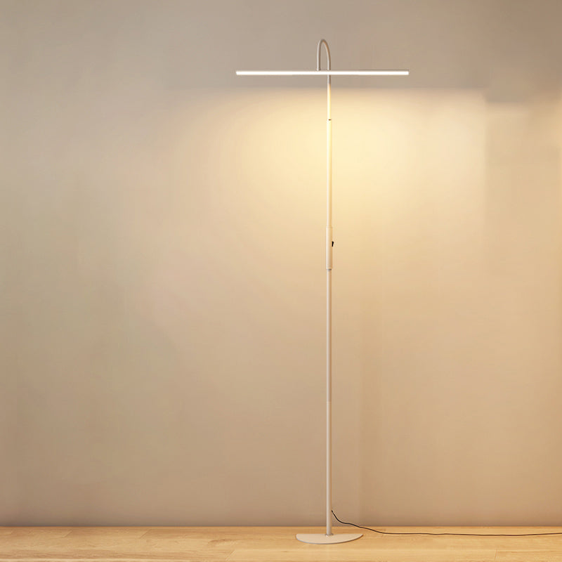 Modern Style Strip Shape Floor Lighting Metal 1 Light Floor Lamp for Restaurant