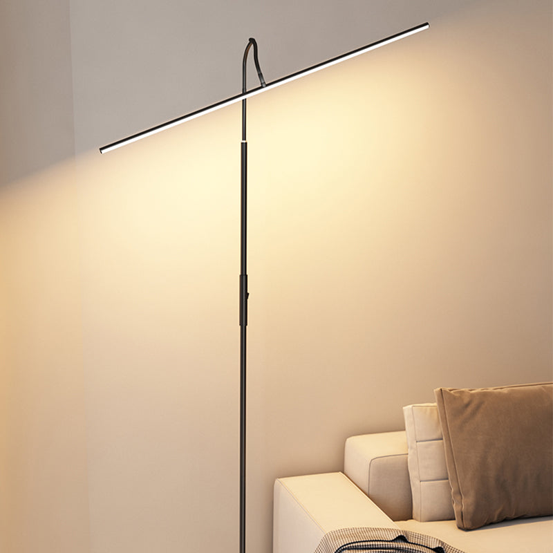 Modern Style Strip Shape Floor Lighting Metal 1 Light Floor Lamp for Restaurant