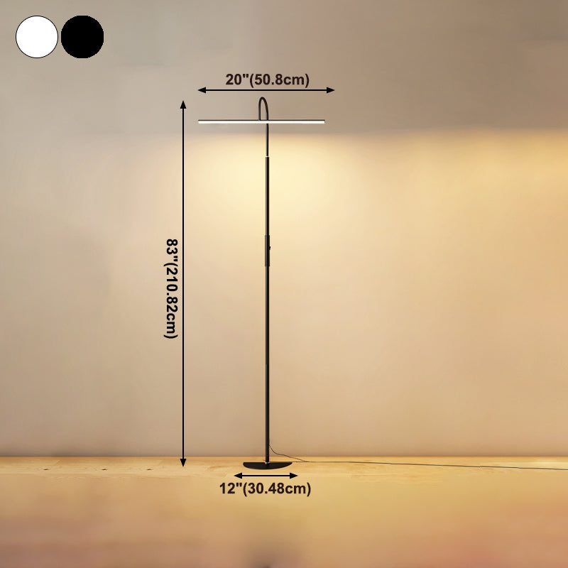 Moderne Streifenform -Bodenbeleuchtung Metal 1 Leichte Stehlampe für das Restaurant