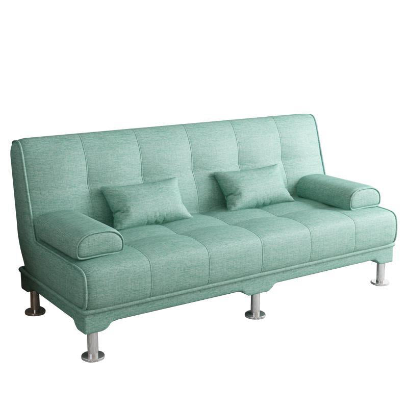 Tessuto gambe metalliche moderne divano convertibile cuscino con il cuscino.