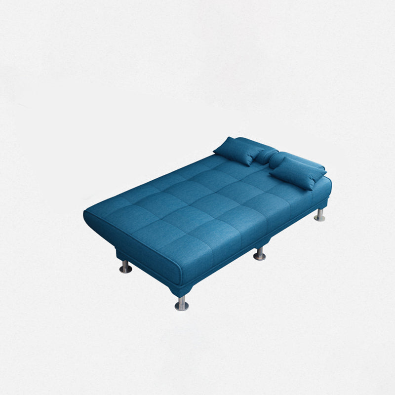 Tela moderna patas de metal sofá almohada convertible almohada sofá brazo
