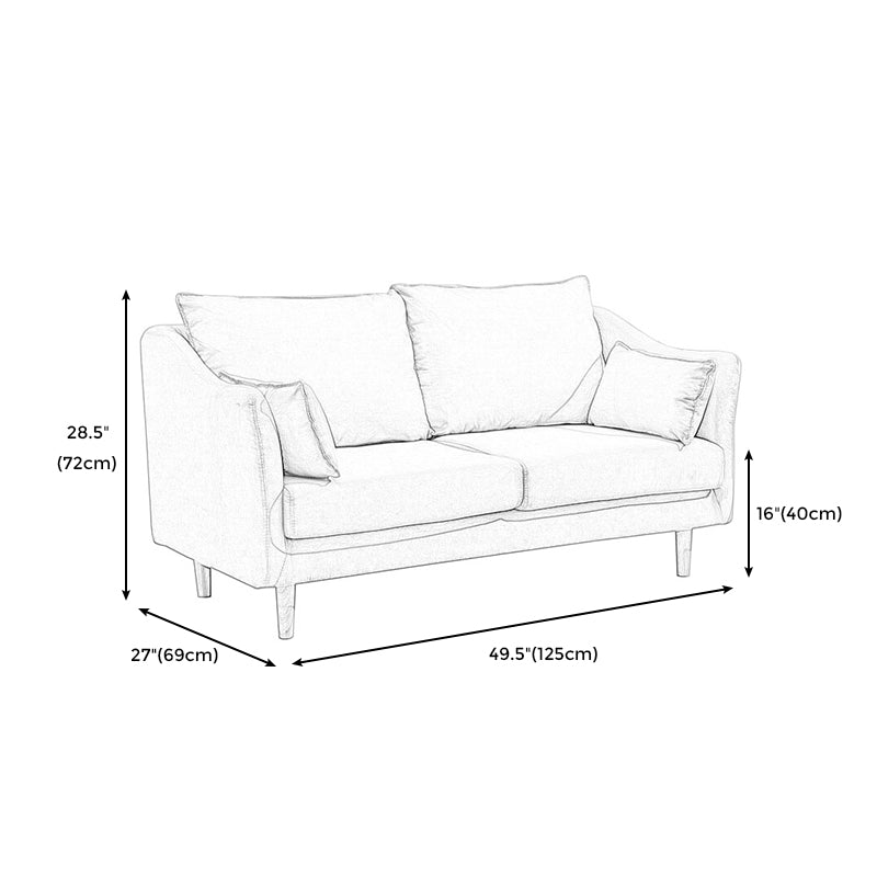 Skandinavisches loses Rückensofa 27,17 "H Square Arm Slip Decovered Loveseat