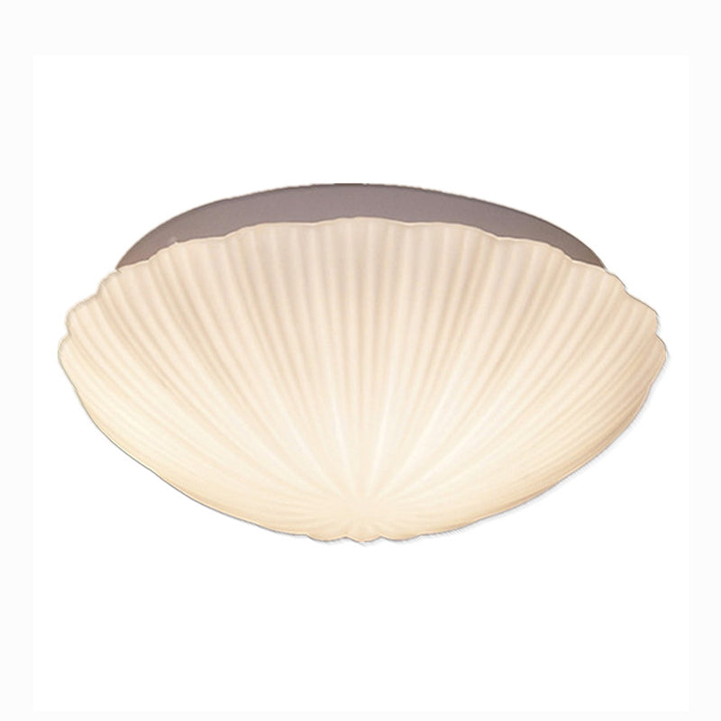 Lampada da soffitto a forma di conchiglia Moderna da incasso in ferro con paralume in vetro per balcone