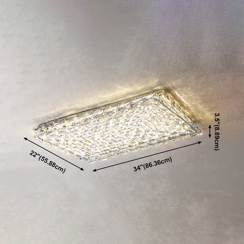 Geometrie-Form-Kristall-Deckenleuchte, moderner Edelstahl, 2 Lichter, Unterputzmontage für Arbeitszimmer