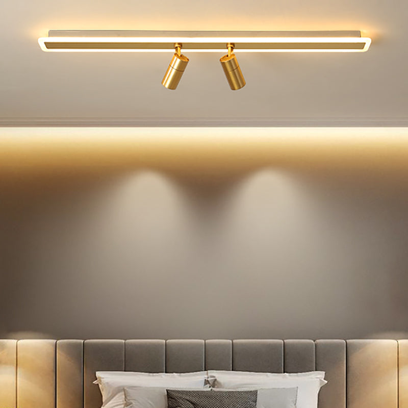 Moderne Gold Deckenleuchte Metall Multi Light Track Flush Mount Licht für Wohnzimmer