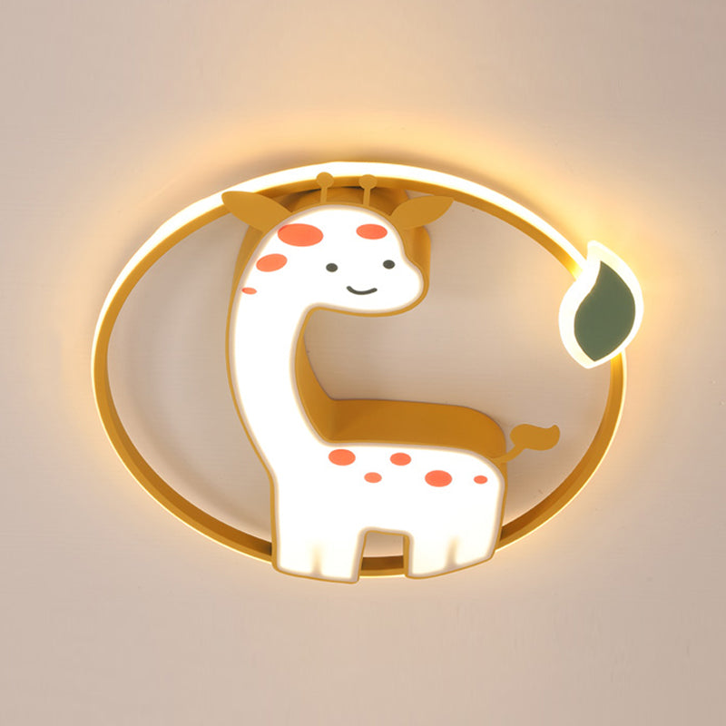 Plafonnier LED en forme de géométrie, Style enfant en fer, 2 lumières, montage encastré pour chambre à coucher