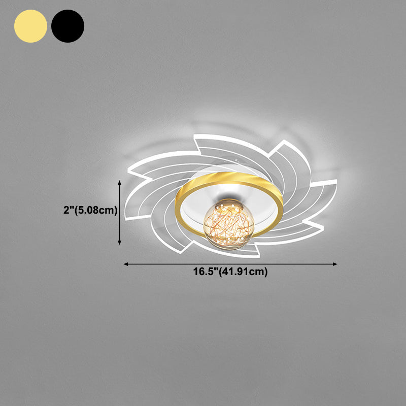 Moderne Deckenleuchte im minimalistischen Stil, LED-Deckenbeleuchtung aus Metall