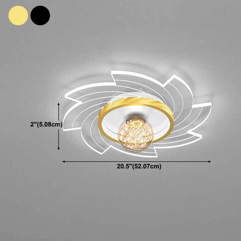 Moderne Deckenleuchte im minimalistischen Stil, LED-Deckenbeleuchtung aus Metall