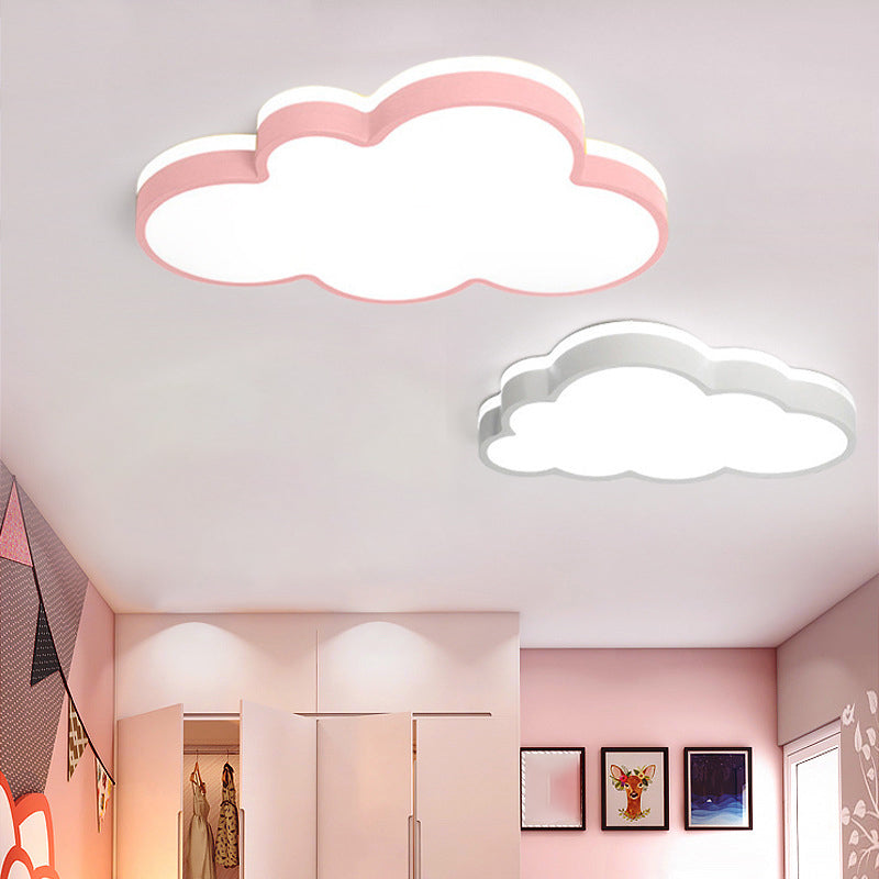 Metal Cloud Shape Ceiling Lighting Nordic Style LED Flush Mount Lamp