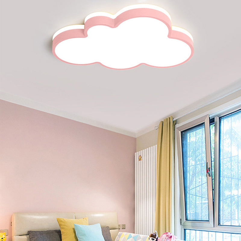 Metal Cloud Shape Ceiling Lighting Nordic Style LED Flush Mount Lamp